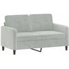 Dvivietė sofa, šviesiai pilkos spalvos, 120cm, aksomas