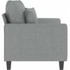Dvivietė sofa, šviesiai pilkos spalvos, 120cm, audinys