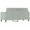 Dvivietė sofa, šviesiai pilkos spalvos, 140cm, aksomas
