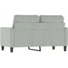 Dvivietė sofa, šviesiai pilkos spalvos, 120cm, aksomas