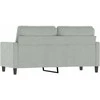 Dvivietė sofa, šviesiai pilkos spalvos, 140cm, aksomas