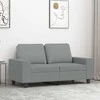 Dvivietė sofa, šviesiai pilkos spalvos, 120cm, audinys
