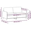 Dvivietė sofa, šviesiai pilkos spalvos, 140cm, audinys