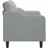 Dvivietė sofa, šviesiai pilkos spalvos, 140cm, audinys