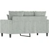 Dvivietė sofa, šviesiai pilkos spalvos, 120cm, aksomas