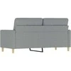 Dvivietė sofa, šviesiai pilkos spalvos, 140cm, audinys