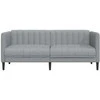 Dvivietė sofa, šviesiai pilkos spalvos, audinys