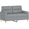 Dvivietė sofa, šviesiai pilkos spalvos, 120cm, audinys