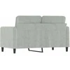 Dvivietė sofa, šviesiai pilkos spalvos, 120cm, aksomas