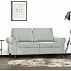 Dvivietė sofa, šviesiai pilkos spalvos, 120cm, aksomas