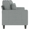 Dvivietė sofa, šviesiai pilkos spalvos, 140cm, audinys