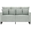 Dvivietė sofa, šviesiai pilkos spalvos, 120cm, aksomas