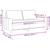 Dvivietė sofa, šviesiai pilkos spalvos, 120cm, audinys