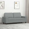 Dvivietė sofa, šviesiai pilkos spalvos, 140cm, audinys