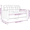 Dvivietė sofa, šviesiai pilkos spalvos, 120cm, audinys