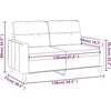 Dvivietė sofa, šviesiai pilkos spalvos, 120cm, audinys