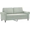 Dvivietė sofa, šviesiai pilkos spalvos, 140cm, aksomas