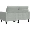 Dvivietė sofa, šviesiai pilkos spalvos, 120cm, aksomas