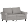 Dvivietė sofa, šviesiai pilkos spalvos, 120cm, audinys