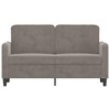 Dvivietė sofa, šviesiai pilkos spalvos, 120cm, aksomas
