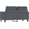 Dvivietė sofa, tamsiai pilkos spalvos, 120cm, aksomas