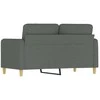 Dvivietė sofa, tamsiai pilkos spalvos, 120cm, audinys