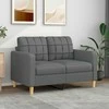 Dvivietė sofa, tamsiai pilkos spalvos, 120cm, audinys