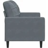 Dvivietė sofa, tamsiai pilkos spalvos, 120cm, aksomas