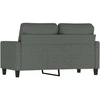 Dvivietė sofa, tamsiai pilkos spalvos, 120cm, audinys