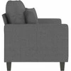 Dvivietė sofa, tamsiai pilkos spalvos, 120cm, audinys
