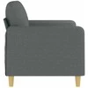 Dvivietė sofa, tamsiai pilkos spalvos, 120cm, audinys