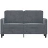 Dvivietė sofa, tamsiai pilkos spalvos, 120cm, aksomas