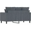 Dvivietė sofa, tamsiai pilkos spalvos, 120cm, aksomas