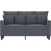 Dvivietė sofa, tamsiai pilkos spalvos, 120cm, aksomas