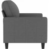 Dvivietė sofa, tamsiai pilkos spalvos, 120cm, audinys