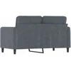 Dvivietė sofa, tamsiai pilkos spalvos, 120cm, aksomas