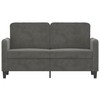 Dvivietė sofa, tamsiai pilkos spalvos, 120cm, aksomas