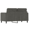 Dvivietė sofa, tamsiai pilkos spalvos, 120cm, aksomas
