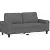Dvivietė sofa, tamsiai pilkos spalvos, 140cm, audinys