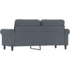 Dvivietė sofa, tamsiai pilkos spalvos, 140cm, aksomas