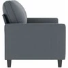 Dvivietė sofa, tamsiai pilkos spalvos, 140cm, aksomas