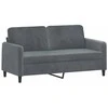 Dvivietė sofa, tamsiai pilkos spalvos, 140cm, aksomas