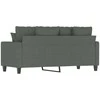 Dvivietė sofa, tamsiai pilkos spalvos, 140cm, audinys