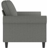 Dvivietė sofa, tamsiai pilkos spalvos, 140cm, audinys