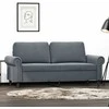 Dvivietė sofa, tamsiai pilkos spalvos, 140cm, aksomas