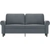 Dvivietė sofa, tamsiai pilkos spalvos, 140cm, aksomas