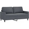 Dvivietė sofa, tamsiai pilkos spalvos, 140cm, aksomas