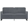 Dvivietė sofa, tamsiai pilkos spalvos, 140cm, aksomas