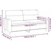 Dvivietė sofa, tamsiai pilkos spalvos, 140cm, audinys