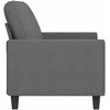 Dvivietė sofa, tamsiai pilkos spalvos, 140cm, audinys